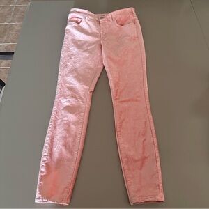 Pilcro and The Letterpress Anthropologie Crushed Velvet High Rise Skinny Sz 26